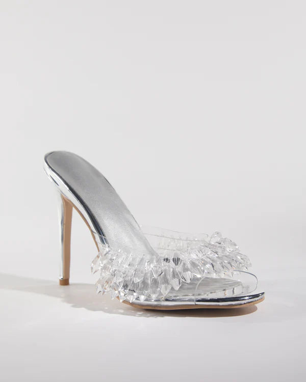 Nadine Crystal Fringe Slippers